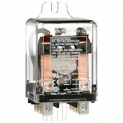 SCHNEIDER 389FXBXC124D H8161 Enclosed Power Relay 24VDC DPDT 8Pins