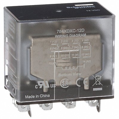 SCHNEIDER 784XDXC12D H8037 General Purpose Relay 12VDC 4PDT 14Pins