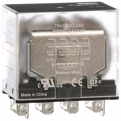 SCHNEIDER 784XDXC24D H8037 General Purpose Relay 24VDC 4PDT 14Pins