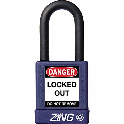 ZING 7041 K7489 Lockout Padlock KA Purple 1-3/4 H
