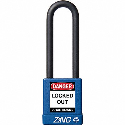 ZING 7049 Lockout Padlock KA Blue 1-3/4 H