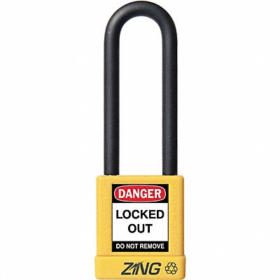 ZING 7055 Lockout Padlock KA Yellow 1-3/4 H