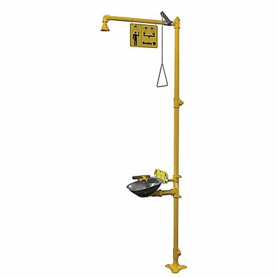 BRADLEY S19314BF Drench Shower With Face Wash Yellow