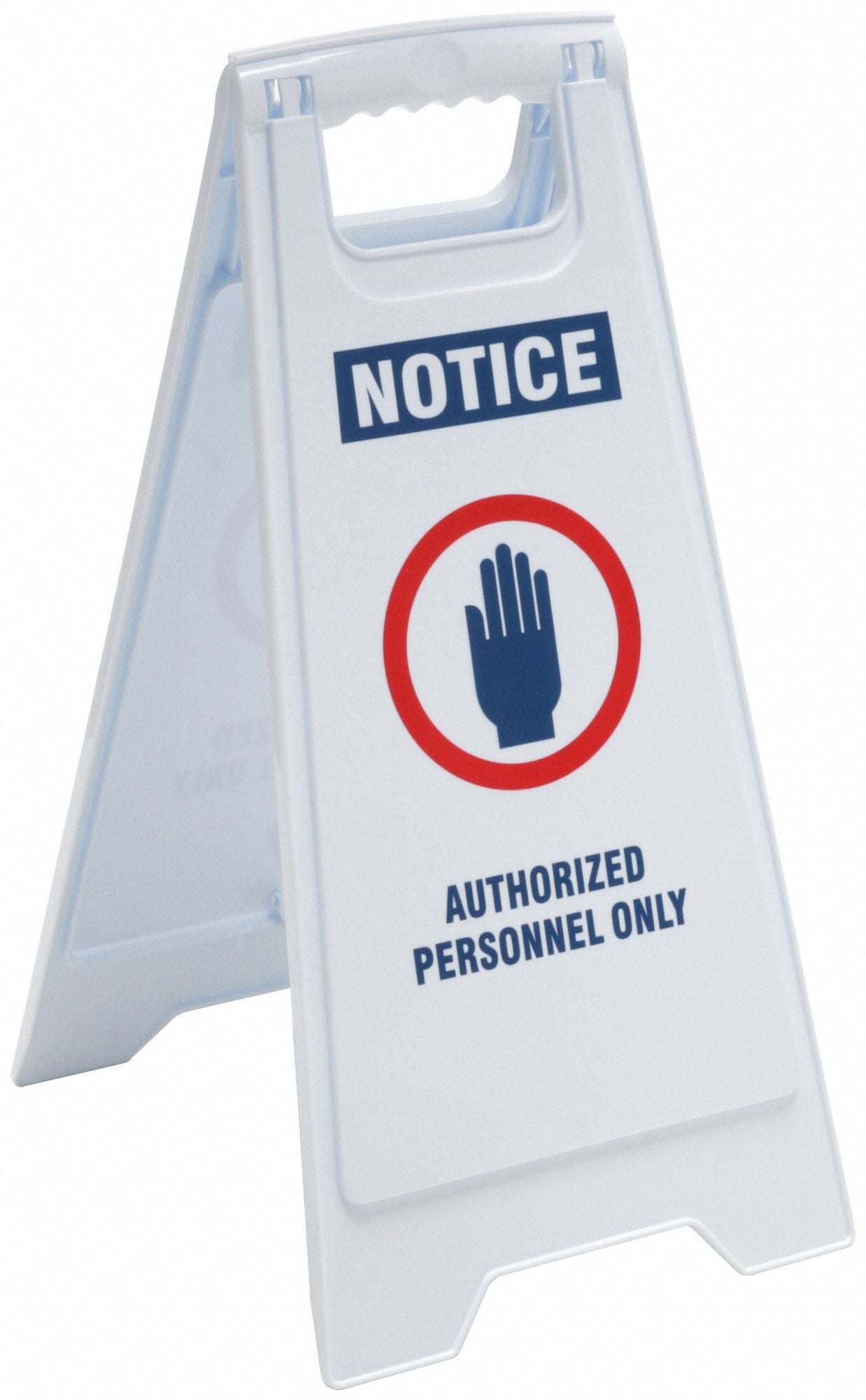GRAINGER 6DMG4 Floor Sign Blue Polypropylene 24 in H