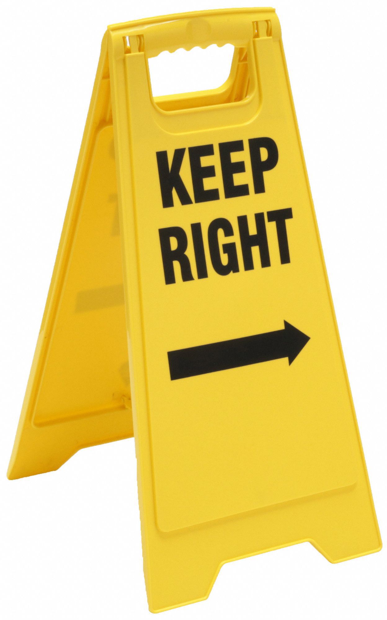 GRAINGER 6DMG5 Floor Sign Yellow Polypropylene 24 in H