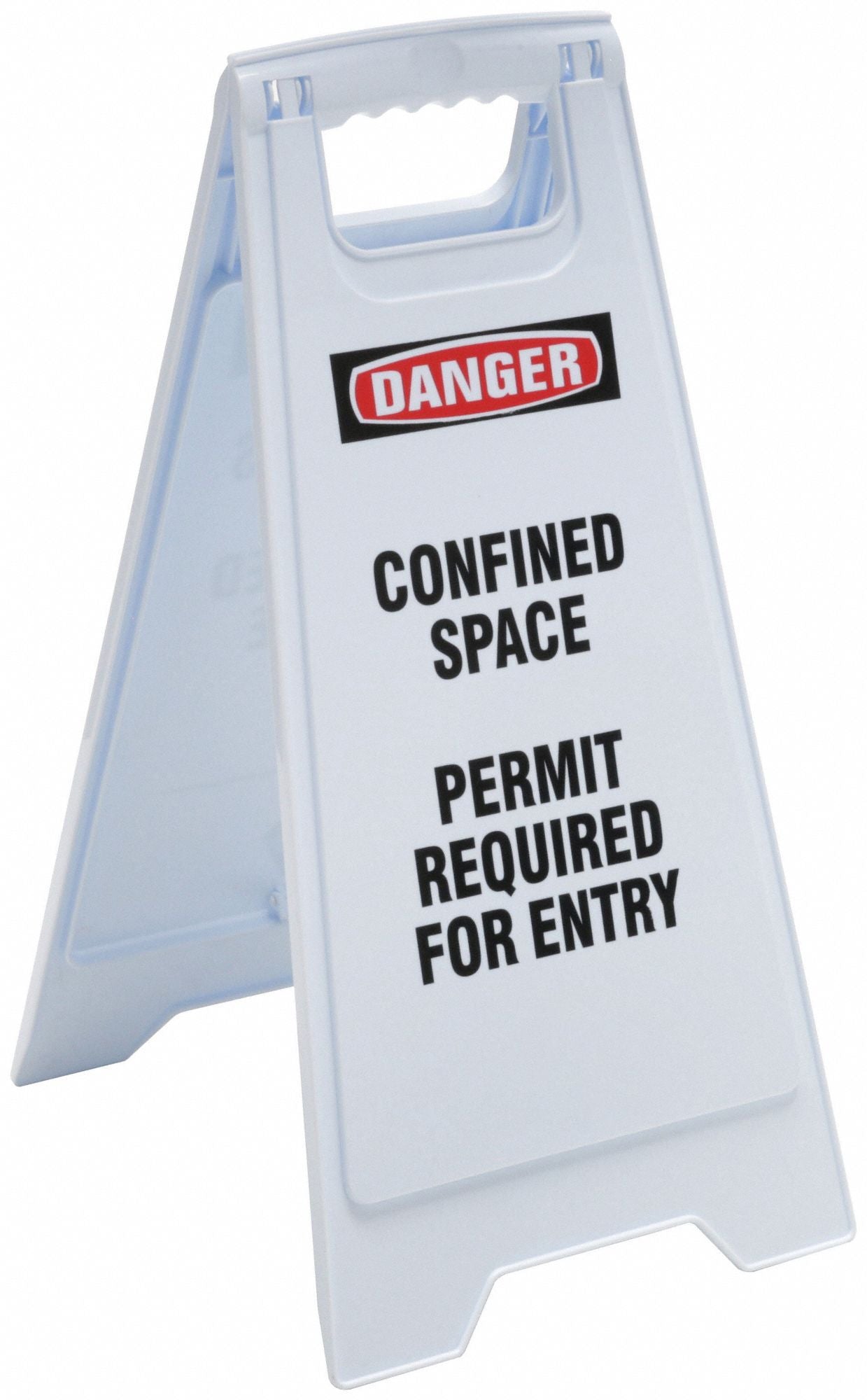 GRAINGER 6DMG7 Floor Sign Red Polypropylene 24 in H