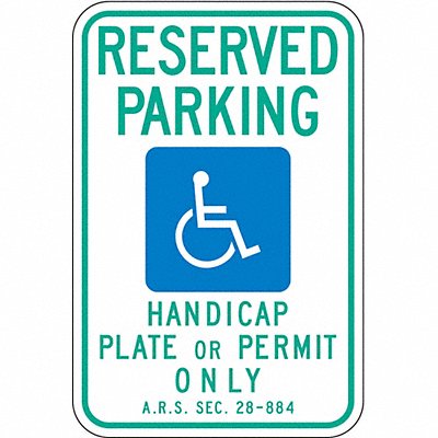 LYLE HCAZ0112HA ADA Handicapped Parking Sign 18 x 12