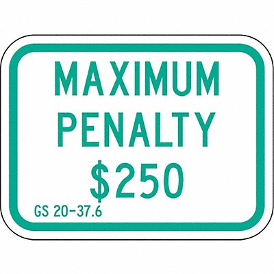 LYLE HCNC0312HA Fine Penalty Parking Sign 9 x 12