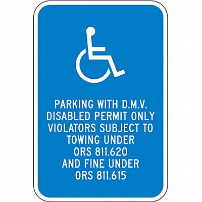 LYLE HCOR0112HA ADA Handicapped Parking Sign 18 x 12