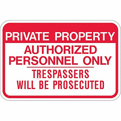 LYLE PPR02118HA Admittance Sign 12 in Aluminum