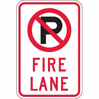 LYLE NPS00612HA Fire Lane Parking Sign 18 x 12