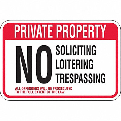 LYLE PPR02018HA Admittance Sign 12 in x 18 in Aluminum