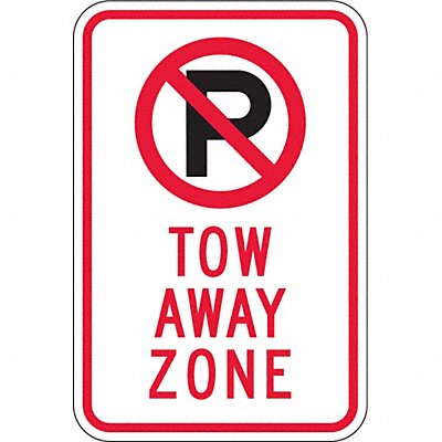 LYLE NPS01612HA Tow Zone No Parking Sign 18 x 12