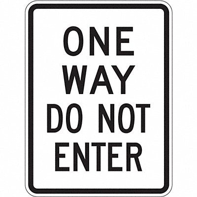 LYLE TR01118DA D9713 One Way Do Not Enter Traffic Sign 24x18