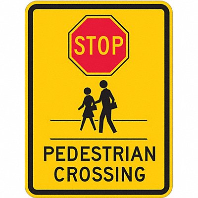 LYLE TR03818DA Pedestrian Crossing Traffic Sign 24 x18