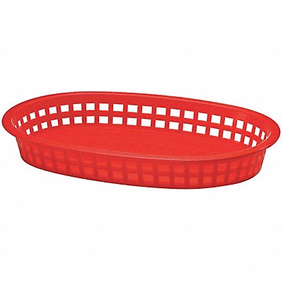 TABLECRAFT PRODUCTS COMPANY 1076R Food Platter Basket 7 3/16 in W Red PK36