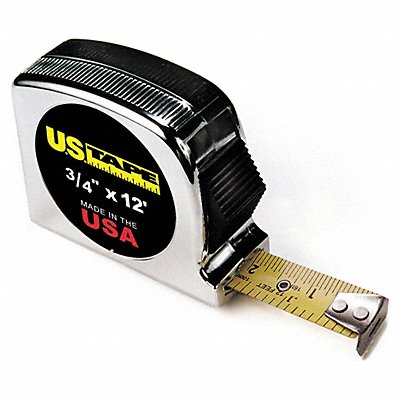 US TAPE 56908 Tape Measure 3/4 In x 12 ft Chrome