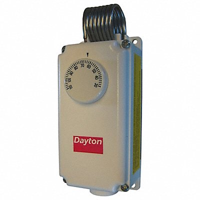 DAYTON 6EDY4 Mechanical Thermostat Heat or Cool Plastic 110/30F