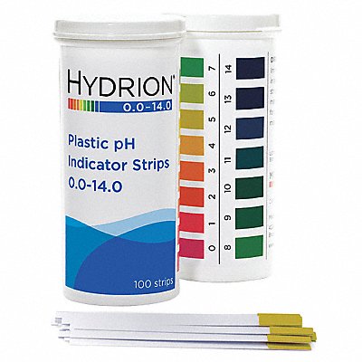 HYDRION 9800 pH Test Strips 2 3/4in L 0-14 pH PK100
