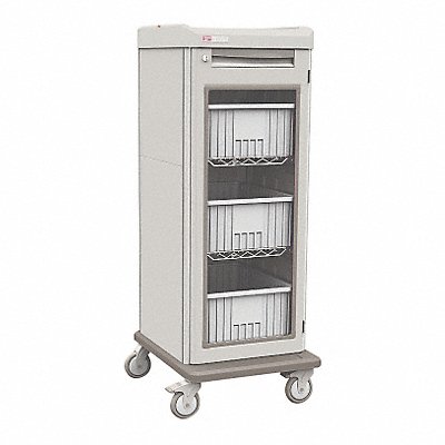 METRO SXRSIVSTOR Medical IV Cart Taupe w/3 Tote Boxes