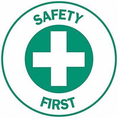 BRADY 49581 Hard Hat Emblem Label Green/White