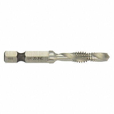 WESTWARD 6EXL5 Drill/Tap/Countersink Bit 1/4-20x2-1/4 L