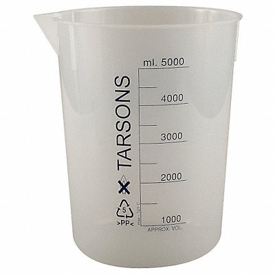 LAB SAFETY SUPPLY 6FAE9 Beaker 5 L 262 mm H 221 mm Dia