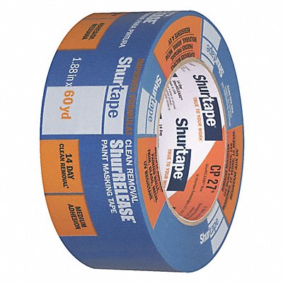 SHURTAPE CP27 Masking Tape 1 7/8 W 60 yd L Blue