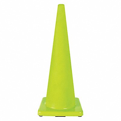 GRAINGER 6FHA5 Traffic Cone 36 In.Fluorescent Lime