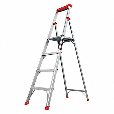 LITTLE GIANT 15270001 Platform Stepladder 6 ft Alum