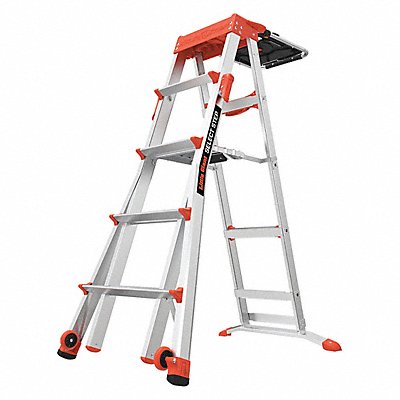 LITTLE GIANT 15125001 Multipurpose Ladder 8 ft IA Aluminum