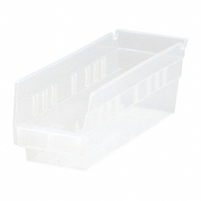 QUANTUM STORAGE SYSTEMS QSB101CL Shelf Bin Clear Polypropylene 4 in