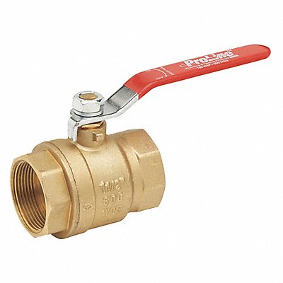 GRAINGER 107818 Manual 2-Way Ball Valve IPS Brass