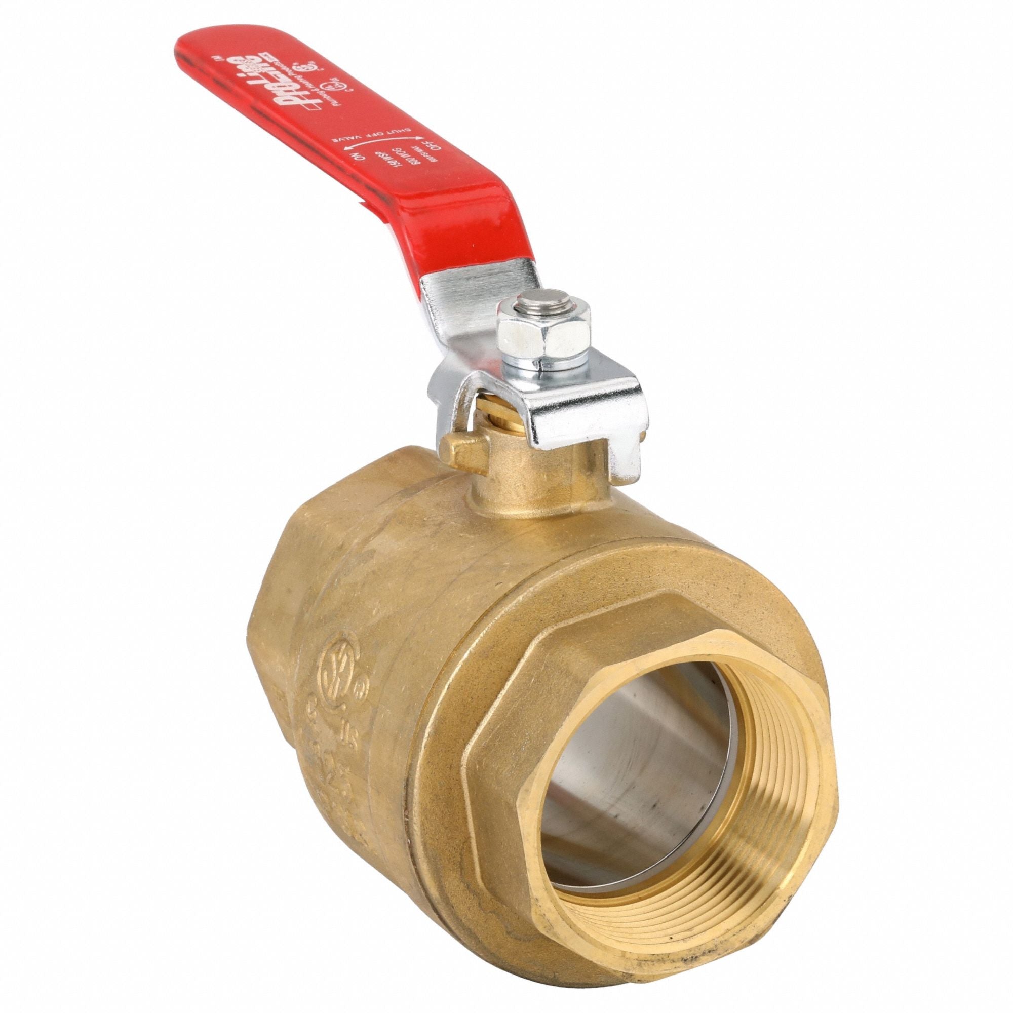 GRAINGER 6GD20 Manual 2-Way Ball Valve IPS Brass