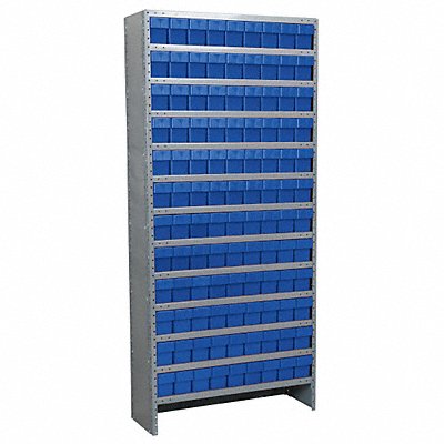 AKRO-MILS ASC1279142BLU Enclosed Bin Shelving 12x79x36in Blue