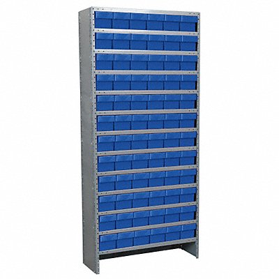 AKRO-MILS ASC1279162BLU Enclosed Bin Shelving 12x79x36in Blue