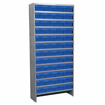 AKRO-MILS ASC1879188BLU Enclosed Bin Shelving 18x79x36in Blue