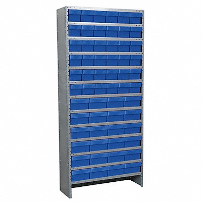 AKRO-MILS ASC1879ASTBLU Enclosed Bin Shelving 18x79x36in Blue