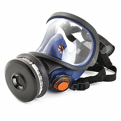 SUNDSTROM SAFETY SR200PC Full Face Respirator M/L Black Blue