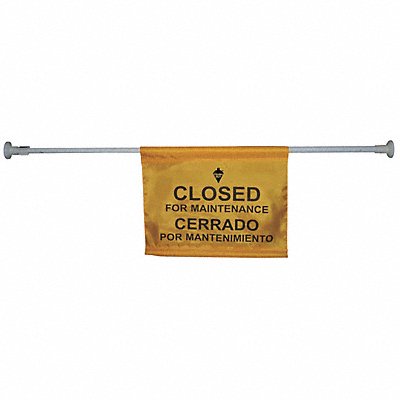 TOUGH GUY 6GJA0 Door Barricade Sign 18inx13 3/4in Nylon