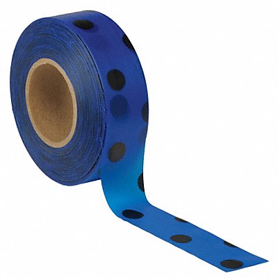 GRAINGER PDBBK200 Flaging Tape Blck/Blue 300 ft 1 3/16 in