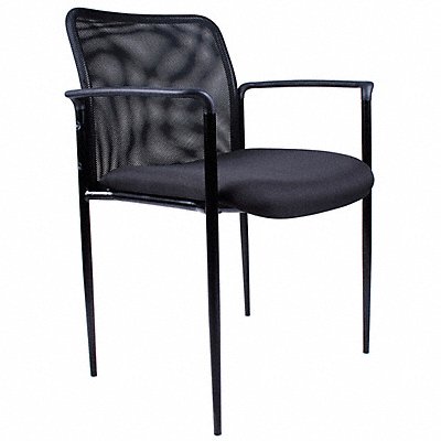 GRAINGER 6GNN3 Guest Chair Mesh Back Black 33 in.