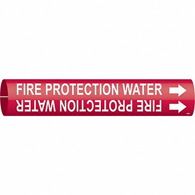 BRADY 4060A Pipe Marker Fire Protection Water