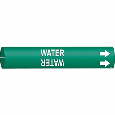BRADY 4155A Pipe Marker Water 13/16 in H 4/5 in W