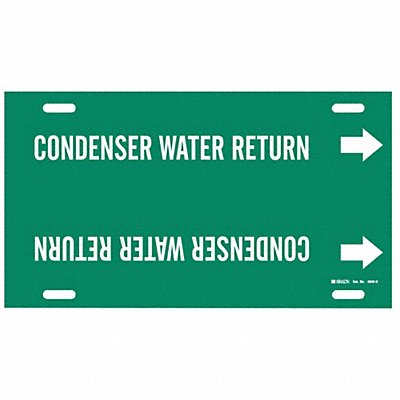 BRADY 4040H Pipe Marker Condenser Water Return 8in H