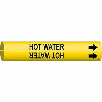 BRADY 4079B Pipe Marker Hot Water 7/8 in H 7/8 in W
