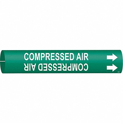 BRADY 4033C Pipe Marker Compressed Air 2 in H 2 in W