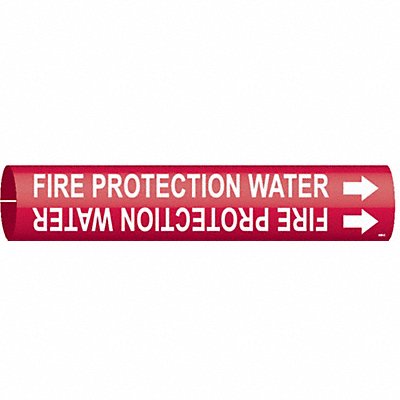 BRADY 4060D Pipe Marker Fire Protection Water