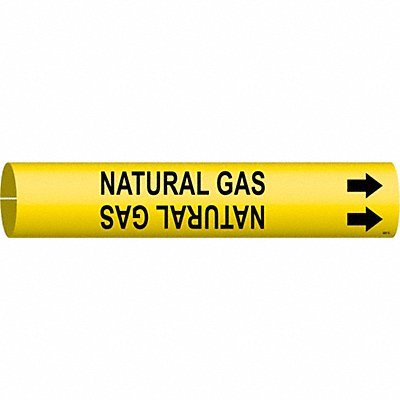 BRADY 4097D Pipe Marker Natural Gas 2 13/16in H