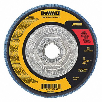 DEWALT DW8311 Fiber Disc 4 1/2 in Dia 5/8in Arbor
